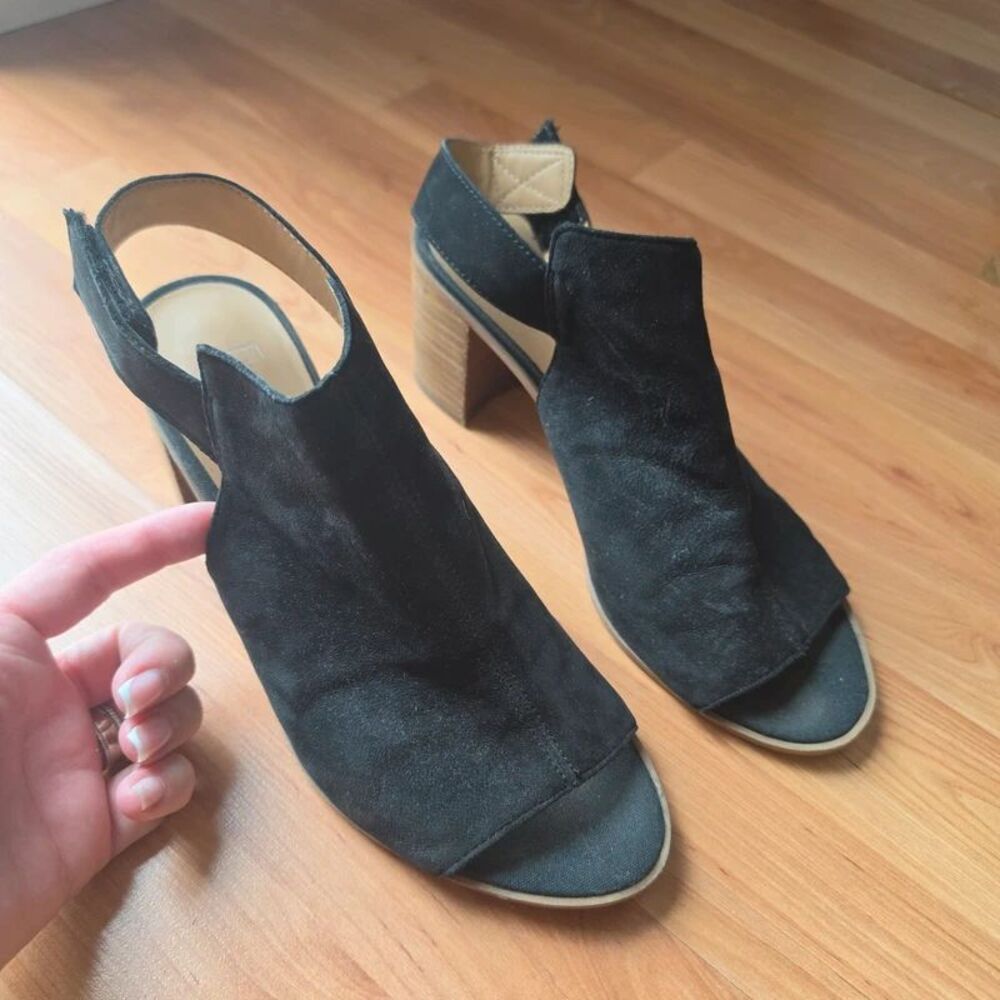 Franco Sarto Open Toe Heels Size 7.5